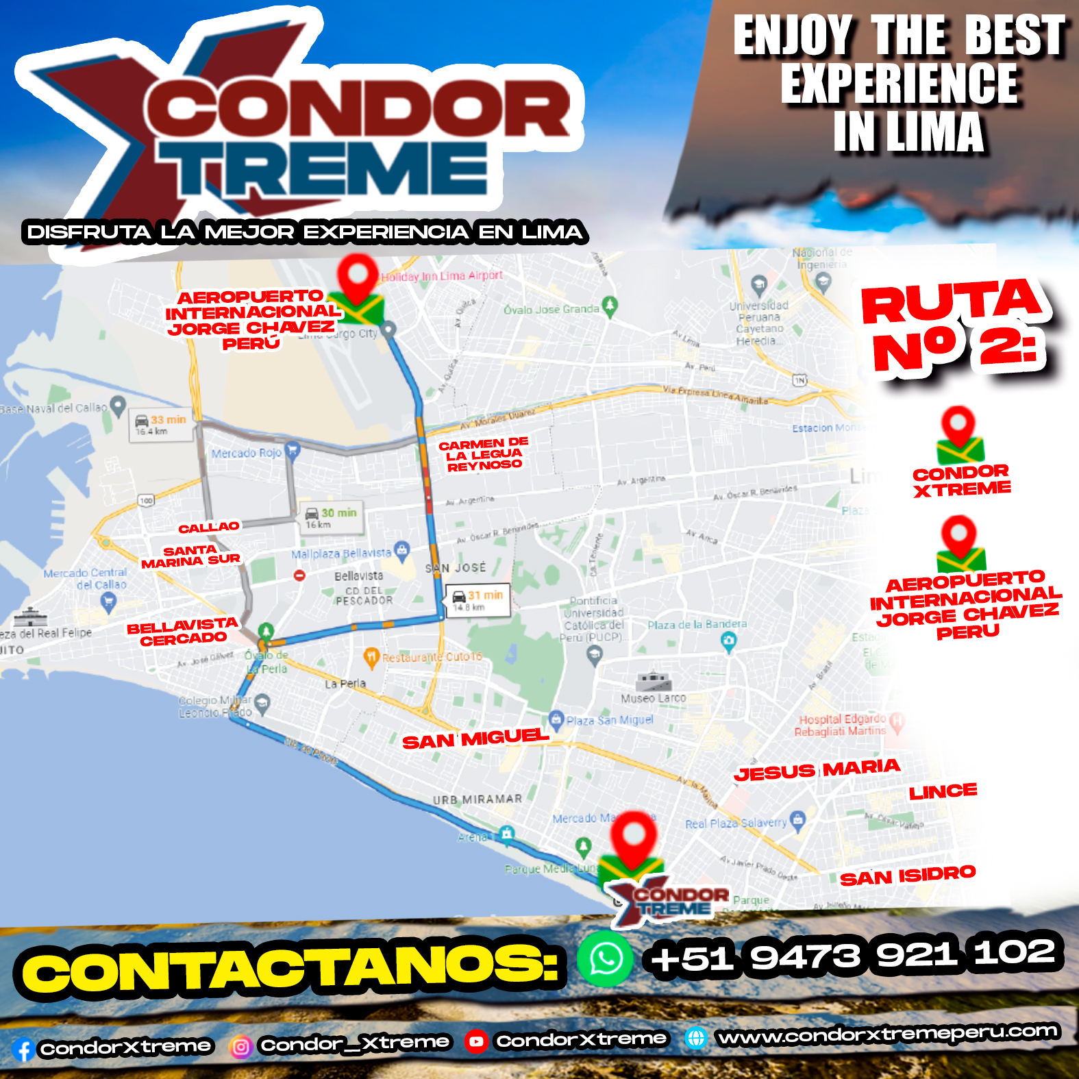 Indicaciones Desde Aeropuerto de Lima y Callao